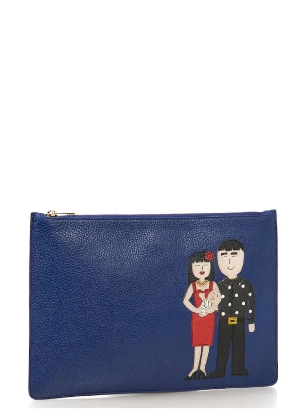 Dolce Gabbana Family Patch Clutch Pouch
